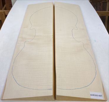 Set Curly Maple Back, Sides and Neck plank for Cello Unique Piece #007